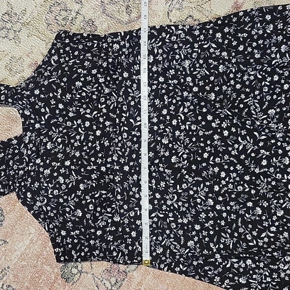 Krimson Klover Black White Floral Padded Shelf Bra Hidden Pocket Sundres Size L - Picture 13 of 15